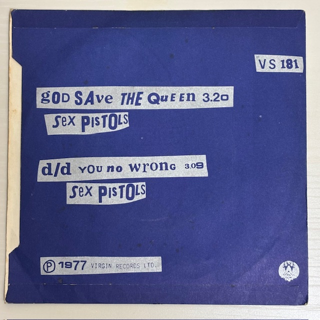 sex pistolsのgod save the queen(VS181)のジャケット写真(裏)