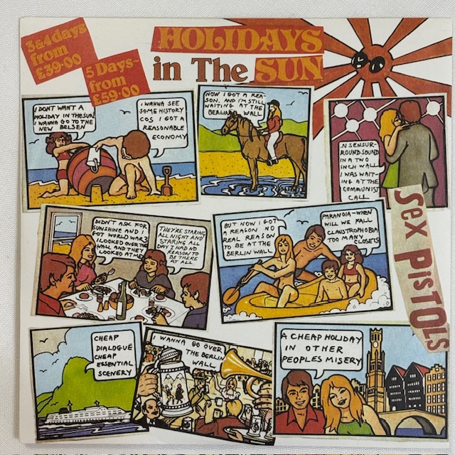 Sleeve photo (front) of the reissue of Holidays in the Sun by Sex Pistols (VS191)