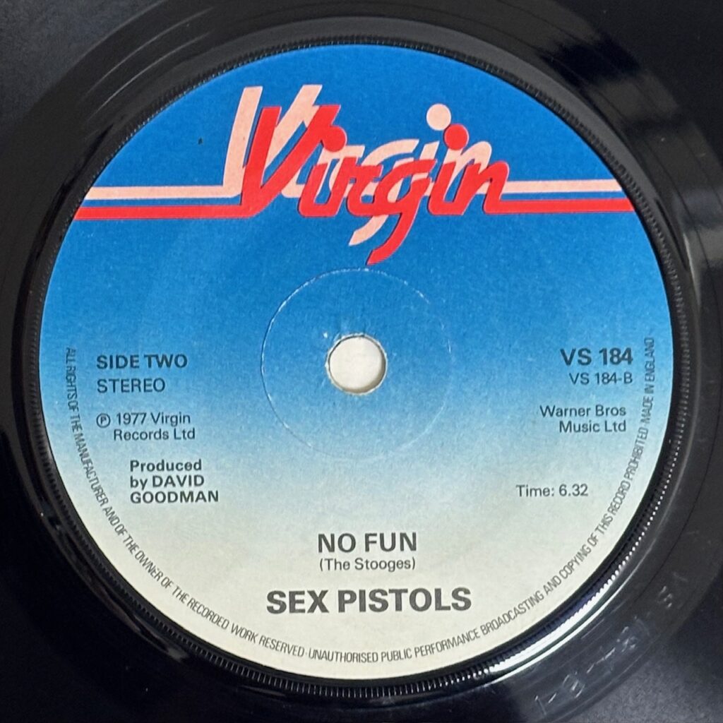 sex pistolsのpretty vacant(VS184)のB面ラベル
