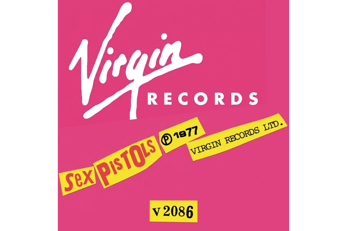 Sex Pistols『Never Mind The Bollocks』Virgin Recordsのロゴとカタログ番号V2086